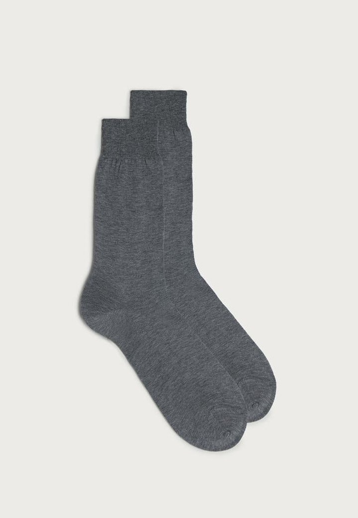 IUMAN Intimissimi Uomo KURZE AUS MERCERISIERTER - Strømper - grigio medio melange