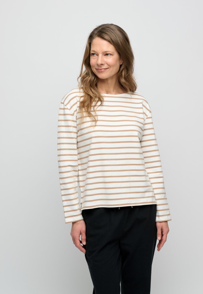 moshi moshi mind BLESSED  STRIPE - Mikina - ecru   warm sand