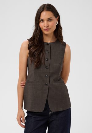 Kaffe, KALENORA - Veste sans manches - dark grey check