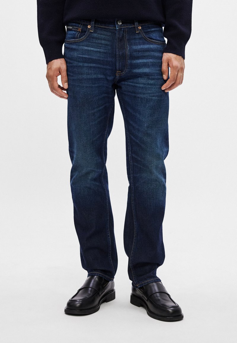 Calvin Klein SLIM STRAIGHT - Džíny Slim Fit - dark casper