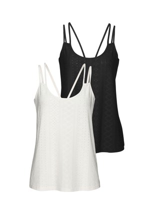 2 PACK - Top - creme schwarz