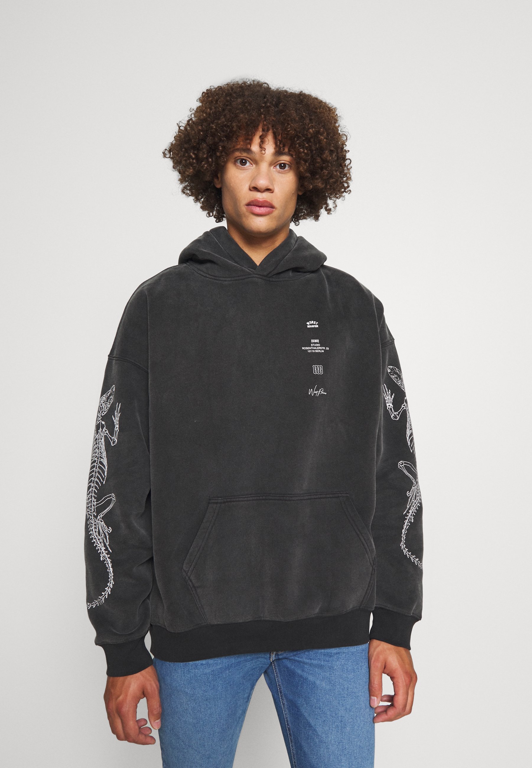 WRSTBHVR DIE OUT HOODIE UNISEX - Hoodie - vintage black/black - Zalando .co.uk
