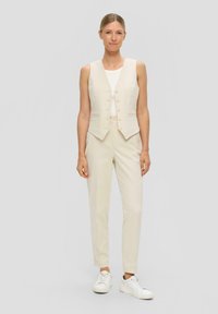 s.Oliver MIT TAPERED LEG - Chino - beige