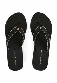 Tommy Hilfiger MONOGRAM WEDGE FLIP-FLOPS - T-bar sandals - black