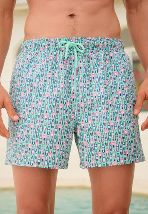 Next, REGULAR FIT - TEXTURED PUFF PRINT 5 SWIM SHORTS  . - Badeshorts - aqua boat