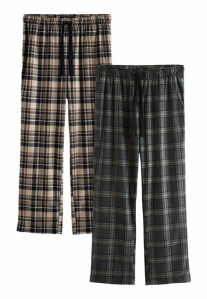 2 PACK REGULAR FIT - Pyjamahousut/-shortsit - black stone check
