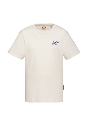 Schott T-SHIRT CITY DISTRICT - T-Shirt print - blanc cassé