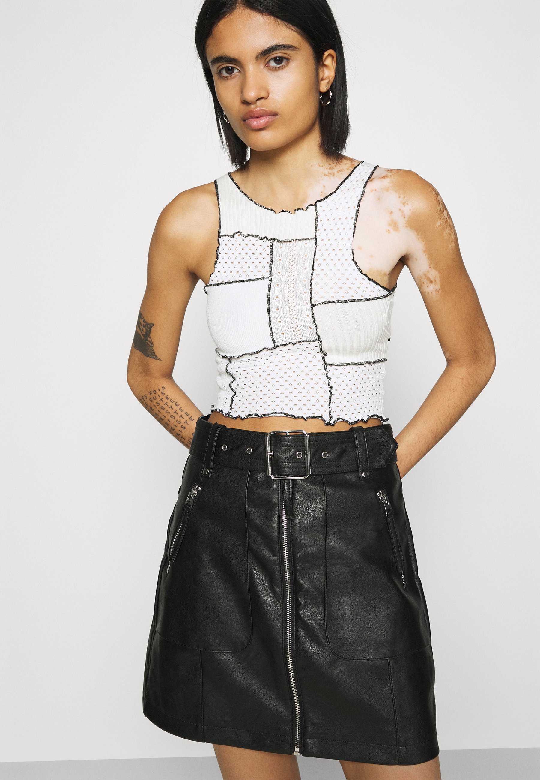 high neck singlet top