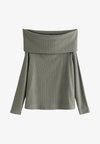 REGULAR FIT - OFF THE SHOULDER - Jumper - green