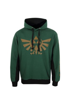 NINTENDO LEGEND OF ZELDA HYRULE AND SYMBOLS - Felpa con cappuccio - bottle green