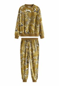Next REGULAR FIT - COSY LONG SLEEVE  SET - Pidžamas komplekts - olive green fox