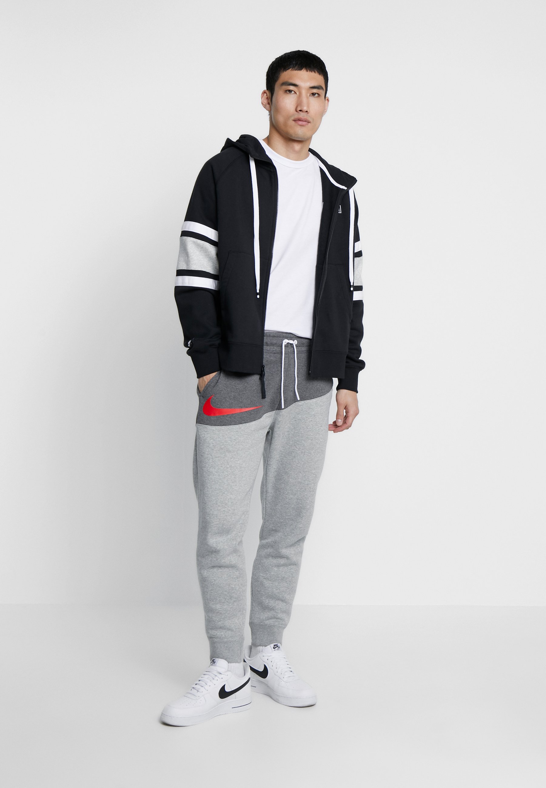 Nike Sportswear HOODIE Sweatjacke blackwhitegrey Nike Sportswear HOODIE Sweatjacke blackwhitegrey