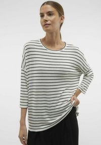 Vero Moda BRIANNA 3/4 BOO REP - Πουλόβερ - snow white