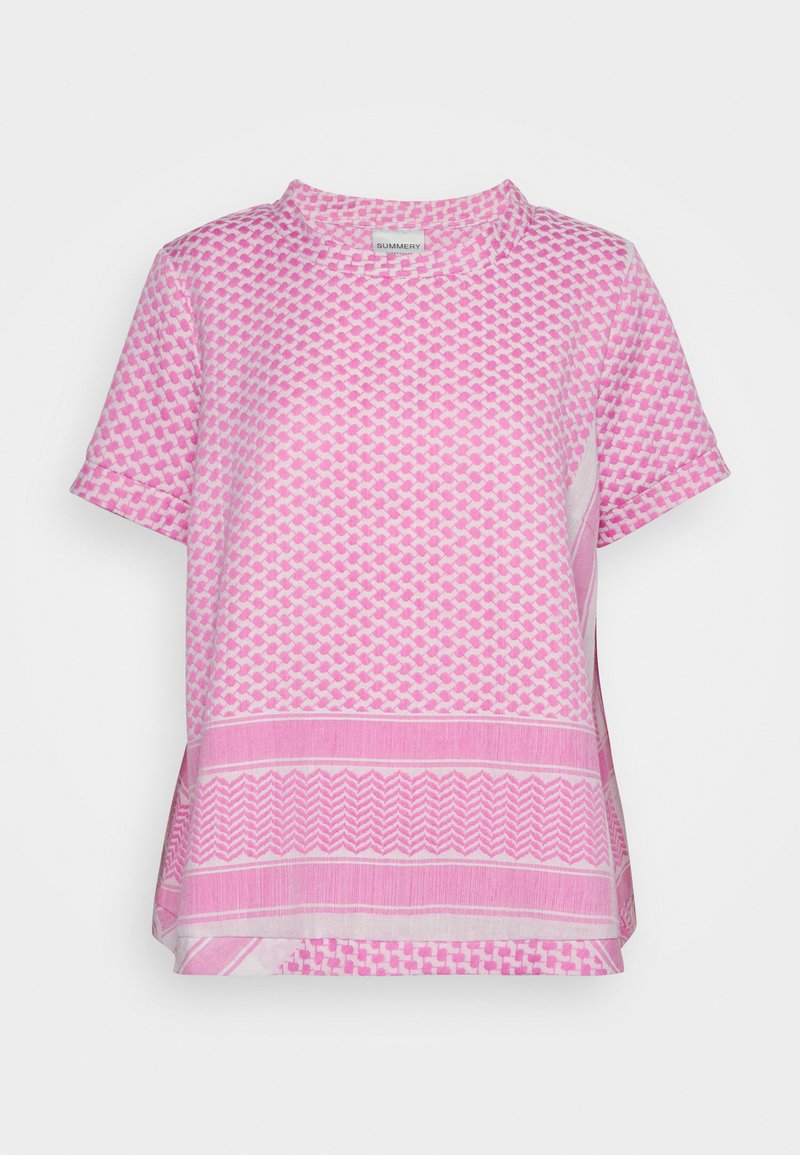 SUMMERY Copenhagen T-shirt print donkerroze SUMMERY Copenhagen T-shirt print donkerroze