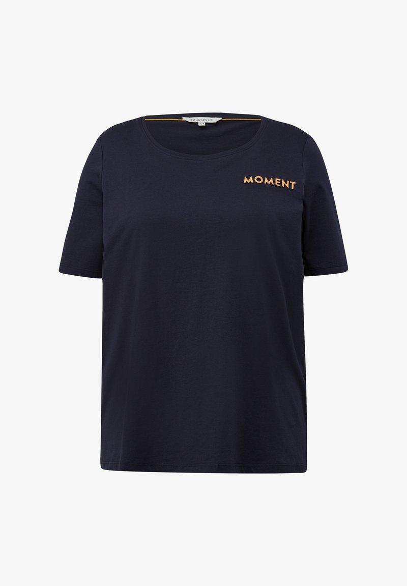 Triangle T-shirt print - navy