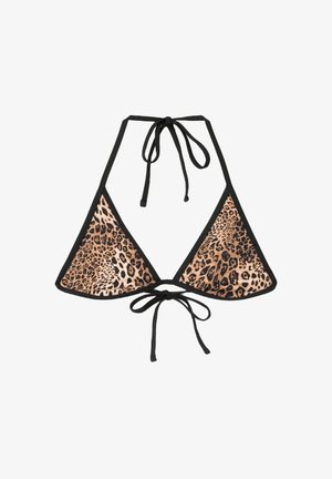 Bershka, ANIMAL - Bikini felső - black