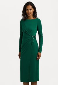 Lauren Ralph Lauren JERSEY LONG-SLEEVE COCKTAIL DRESS - Žerzejové šaty - deep emerald