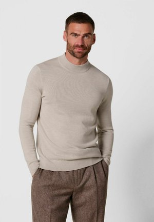 PROFUOMO, PROFUOMO PULLOVER MOCK-ROLL - Trui - beige