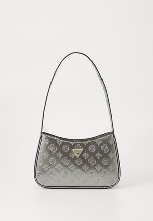 ARNELA TOP ZIP SHOULDER BAG - Håndtasker - pewter logo