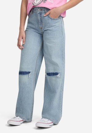 HIGH RISE ULTRA WIDE LEG - Straight leg jeans - stratus destroy