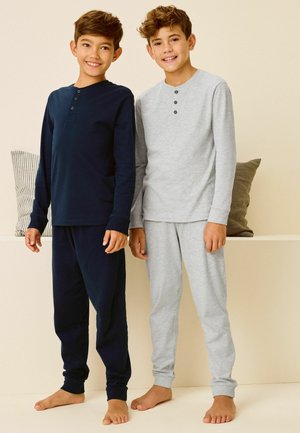 Next, LONG SLEEVE 2 PACK - REGULAR FIT SET - Nachtwäsche Set - navy grey