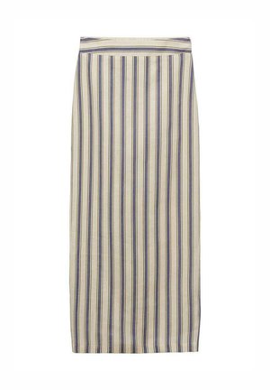 Mango STRIPED - Maxi skirt - off white