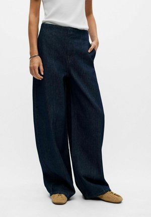 Object, JEANS BARREL - Pernera ancha - dark blue denim