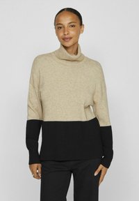 VILA VIRIL BLOCKING ROLL - Maglione - natural melange
