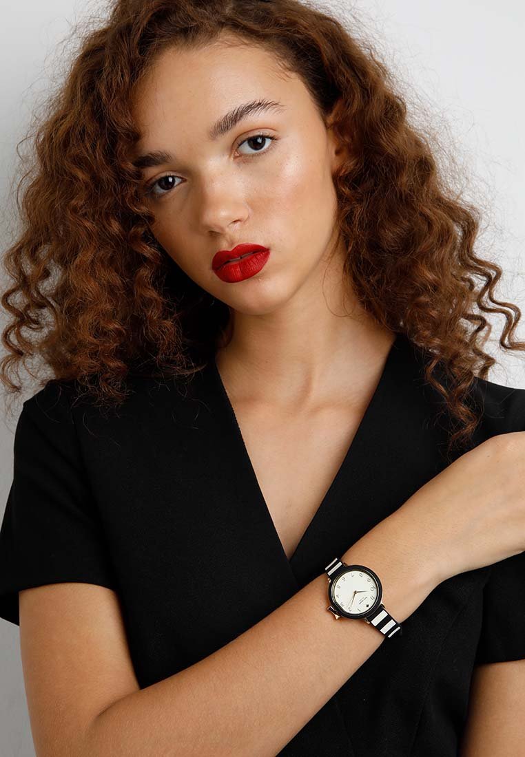 Womens Kate Spade New York Park Row Black White Striped Gold Hardware Watch Kate Spade New York Womens Park Row Watch, White Dial, Zebra  main image 3