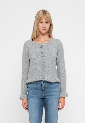 ONLRIMA LIFE FRILL BUTTON - Gilet - light grey
