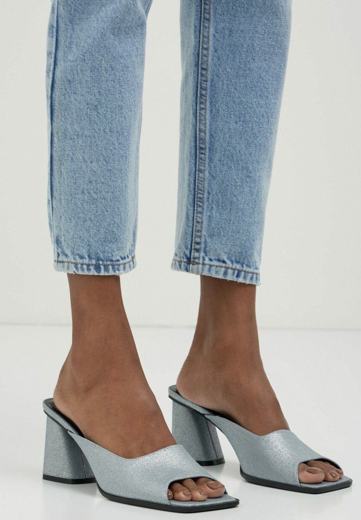 Mules Femme Or Rose Avec Cristaux - Taille 40 - Confortables Et Magnifiques - Neuf Sans Emballage