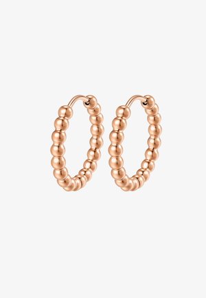 Hey Happiness, MEDIUM BEADED HOOP - Earrings - rose gold