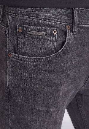 Antony Morato, JEANS JIMI SLIM CROPPED FIT IN BLACK BLACK DENIM - Jeans fuselé - black