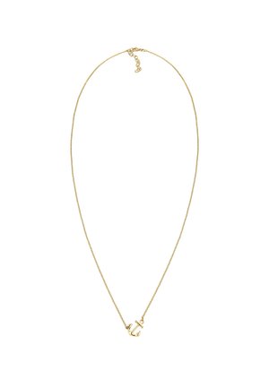Goldkette mit feiner Kette und Anker-Anhänger, mit glatter Oberfläche und verstellbarem Verschluss für Größenanpassung.