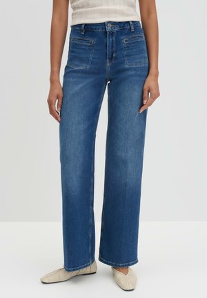 MID RISE LONG FLARED FIT - Jeans a zampa - dark blue