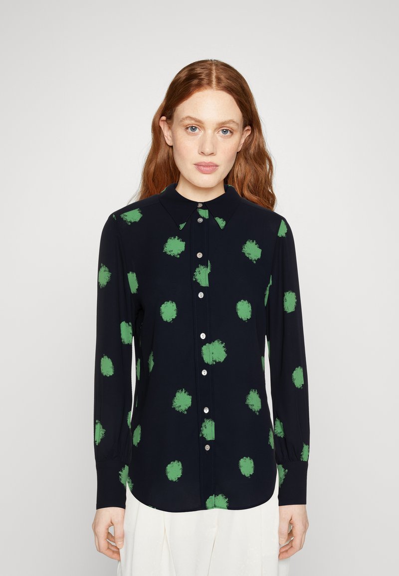 Marks & Spencer MODERN BLOUSE - Hemdbluse - navy mix/dunkelblau