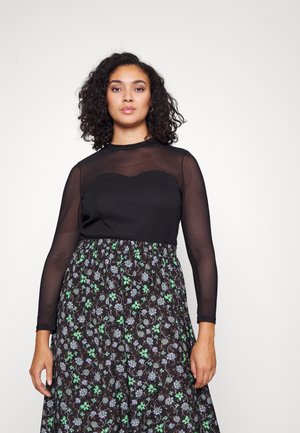 NMSTINE MIX - Long sleeved top - black