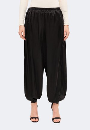 Noisy May, NMLOUISE MW SATIN BALLOON PANT WVN - Панталони - black