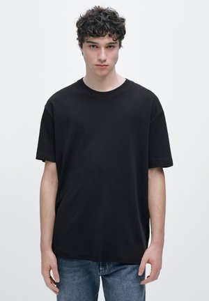 Massimo Dutti SHORT SLEEVE - Jednoduché tričko - dark blue