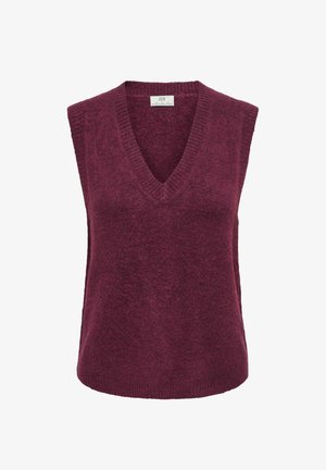 JDY, JDYELANORA S/L VN VEST KNT - Débardeur - windsor wine