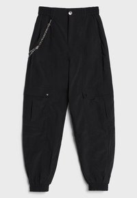 Bershka Tygbyxor - black