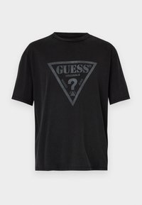 VINTAGE TRIANGLE UNISEX - Print T-shirt - jet black