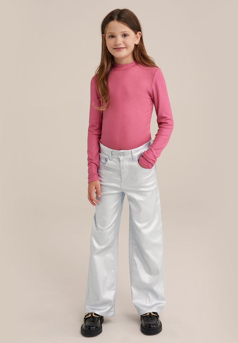 WE Fashion Flared Jeans zilverkleurig WE Fashion Flared Jeans zilverkleurig