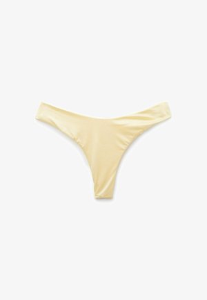 Tezenis, BUTTER SHINY ROUNDED HIGH-CUT BRAZILIAN - Bikini-Hose - yellow