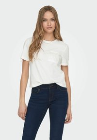 ONLY DETAILREICHES - T-shirts print - cloud dancer