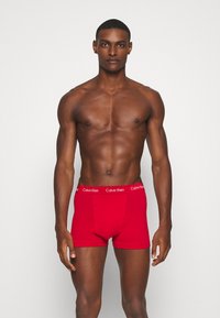 Calvin Klein Underwear TRUNK 3 PACK COTTON STRETCH - Cuecas boxer - black/void/red alert