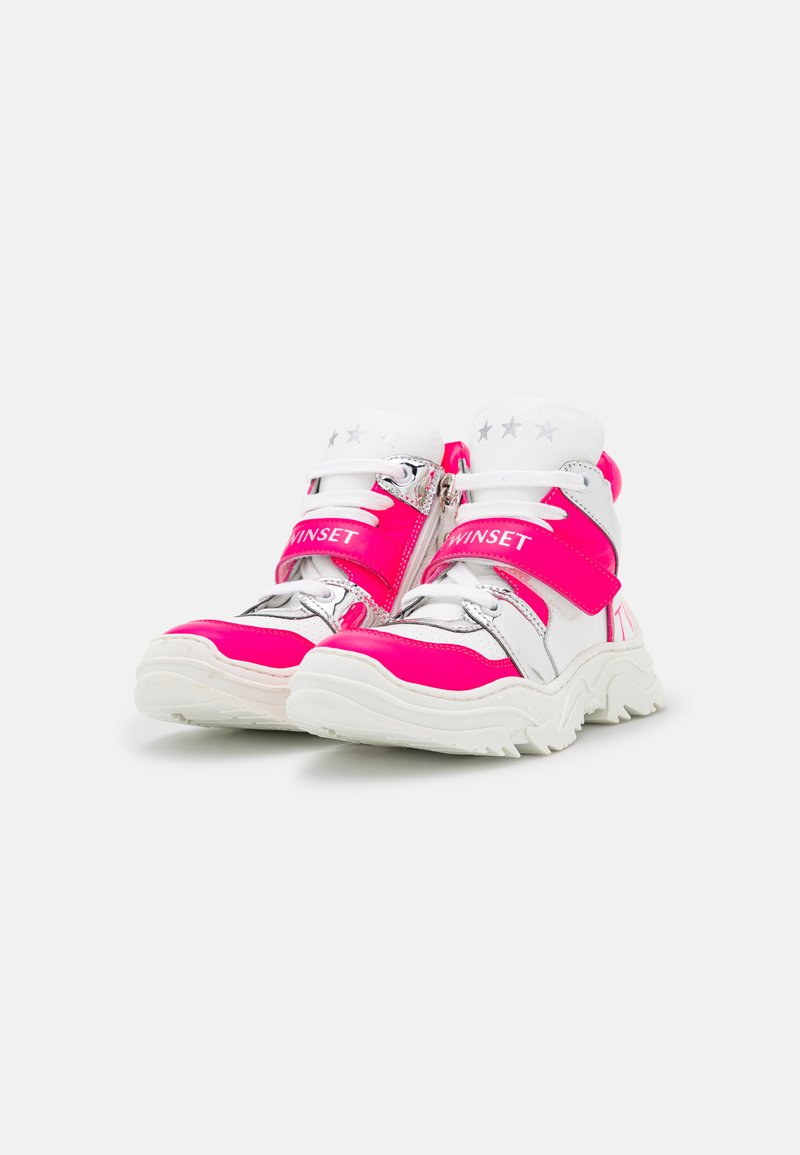 Kinder Sneaker low | TWINSET Sneaker high shock pink/ottico/argento/weiß - FP78426 Kinder Sneaker low | TWINSET Sneaker high shock pink/ottico/argento/weiß - FP78426