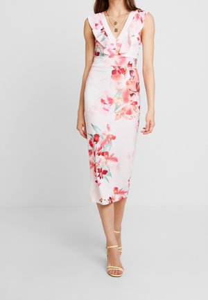 Robe fourreau - coral
