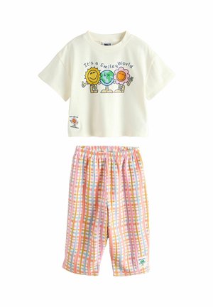 SMILEY WORLD SHORT SLEEVE AND BARREL SET - Broek - ecru white