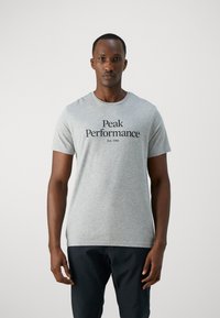 Peak Performance - ORIGINAL TEE - T-shirt imprimé - med grey melange/black Image miniature 1